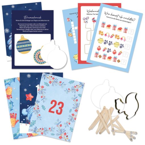 Aktivitäten Adventskalender für Kinder inkl. Bastelmaterial & Keksform – Bild 3