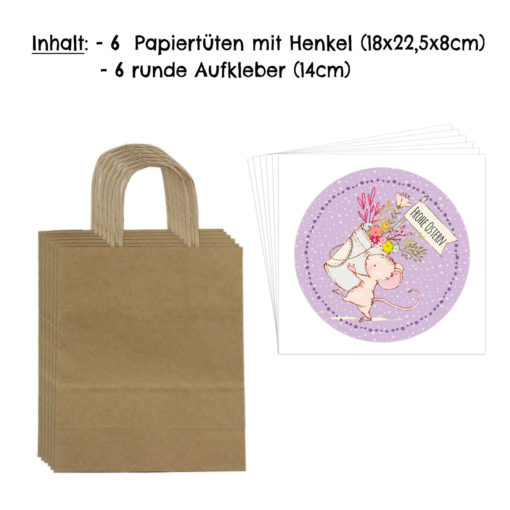 XXL Ostertüten - braun-pastell – Bild 3