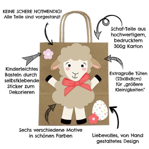 XXL Ostertüten - Hase, Schaf und Huhn – Bild 2