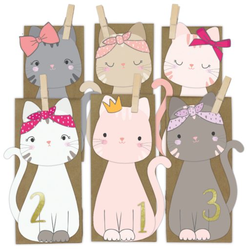 Katzen Adventskalender zum Basteln