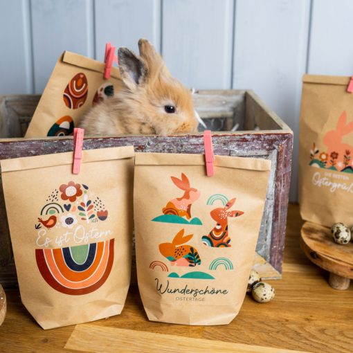Tüten bedruckt mit Ostermotiv - Boho – Bild 2
