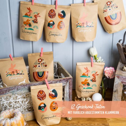 Tüten bedruckt mit Ostermotiv - Boho – Bild 3