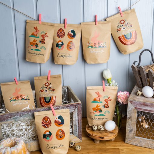 Tüten bedruckt mit Ostermotiv - Boho – Bild 5