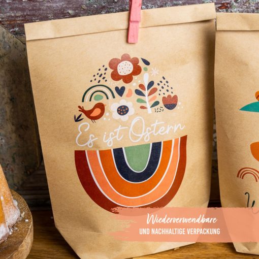 Tüten bedruckt mit Ostermotiv - Boho – Bild 6