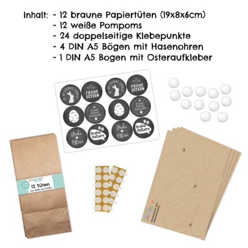 Hasentüte mit Pompom und Ohren - Tafel – Bild 2